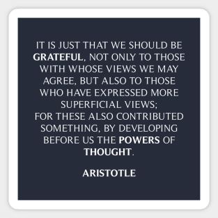 Aristotle Quote Sticker